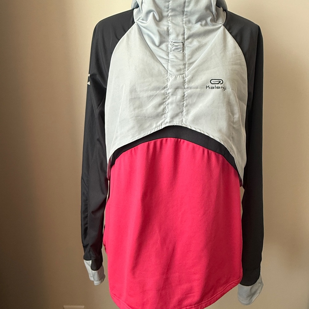 Kalenji Navy/Pink/Gray Hooded Running Pullover Women's Size M/L